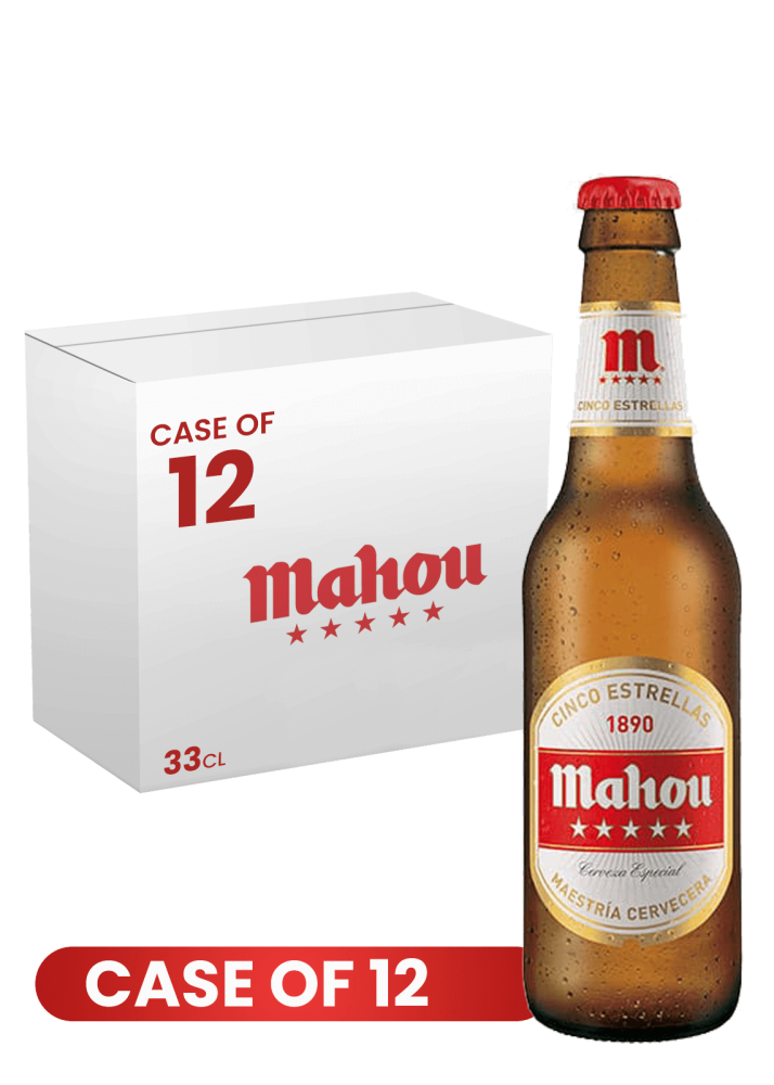 Mahou Cinco Estrellas Btl 33 CL X 12 Case